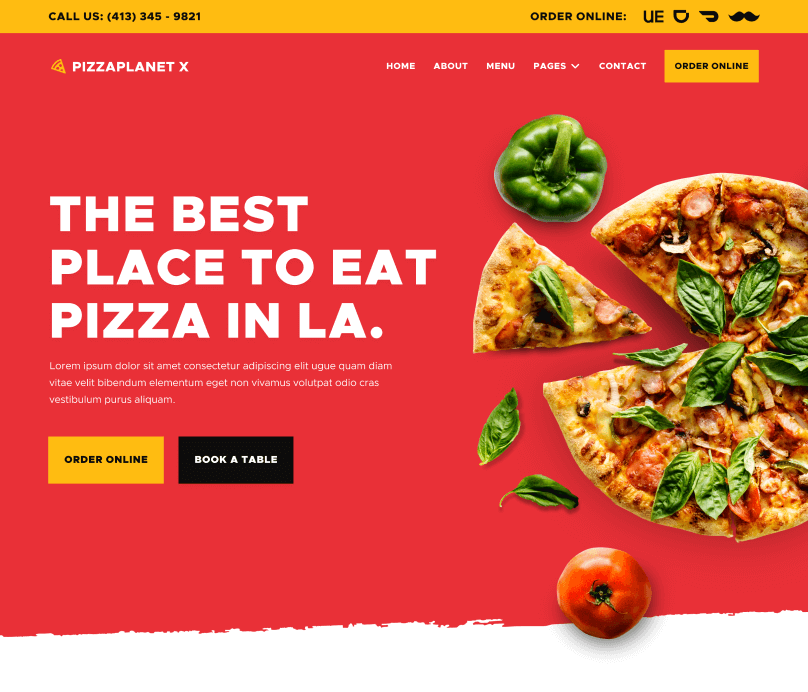 Home - Pizzaplanet X Webflow Template