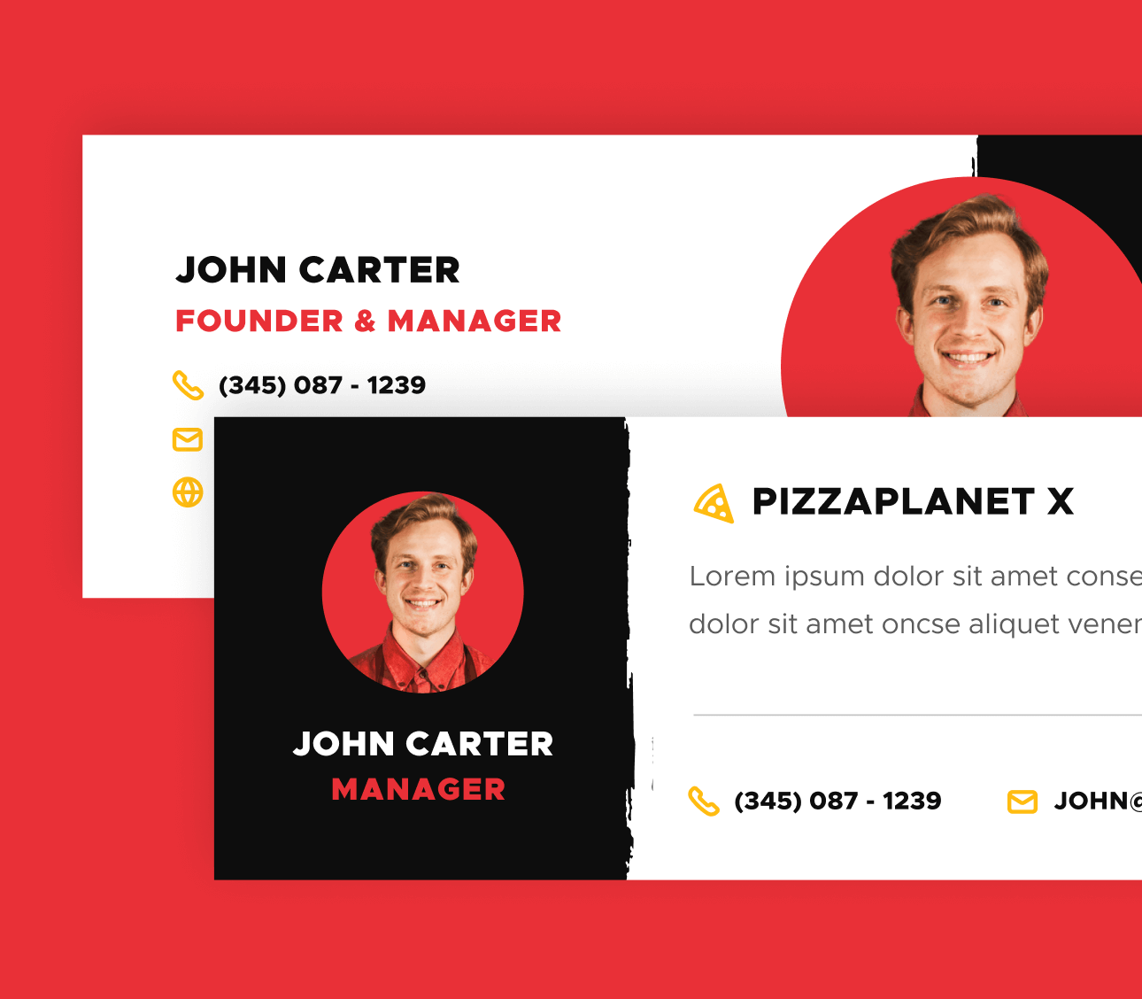 Email Signature - Pizzaplanet X Webflow Template