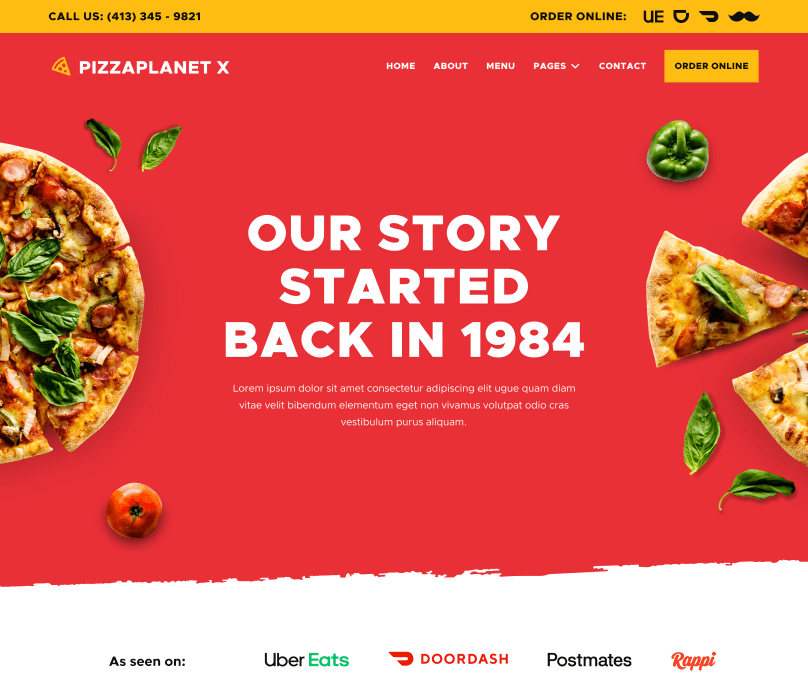 About - Pizzaplanet X Webflow Template